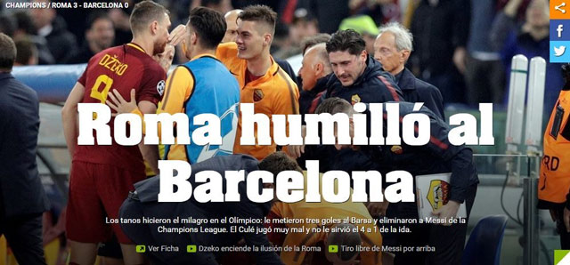 Ole: Roma làm nhục Barca