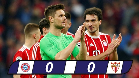Bayern 0-0 Sevilla (chung cuộc: 2-1): Hùm xám hòa nhạt tiến vào bán kết