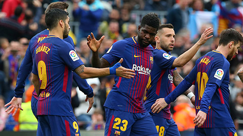 Tổng hợp vòng 32 La Liga: Messi mất tích trong ngày Barca xác lập kỷ lục mới