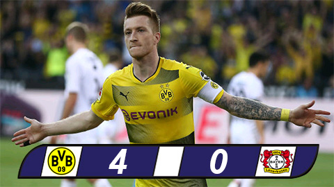 Dortmund 4-0 Leverkusen: Vững vàng trong Top 3