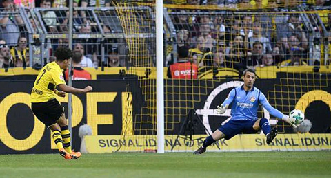 Sancho mở tỷ số từ sớm cho Dortmund