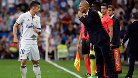 Zidane khẳng định không có mâu thuẫn với James Rodriguez