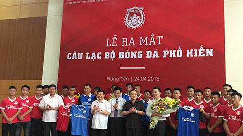 Tân Á Đại Thành ra mắt câu lạc bộ bóng đá Phố Hiến