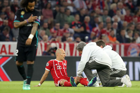 Chấn thương của Robben khá phức tạp 