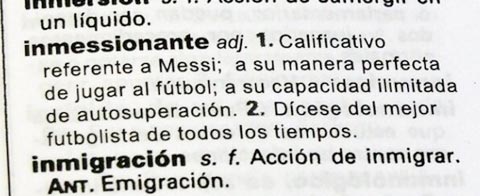 Messi đi vào từ điển tiếng Tây Ban Nha