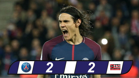 PSG 2-2 Guingamp: Cavani lập cú đúp, PSG thoát thua bẽ mặt