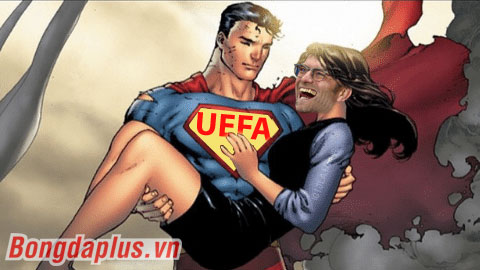Ảnh chế: Liverpool cũng được UEFA nâng đỡ