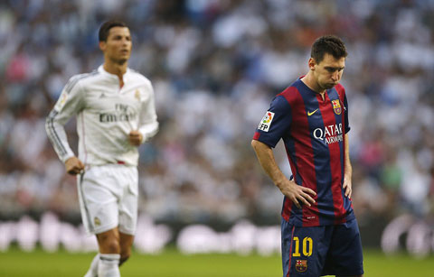 Messi bị lu mờ bởi Ronaldo