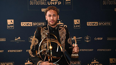 Nghỉ nửa mùa, Neymar vẫn nhận danh hiệu xuất sắc nhất Ligue 1