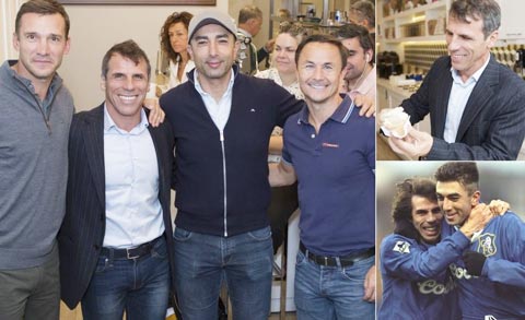 Shevchenko, Di Mateo và Wise hết lòng ủng hộ Zola xây dựng chuỗi cửa hiệu kem Ý
