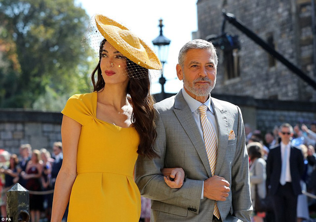 Nam tài tử Hollywood George Clooney đến cùng vợ với tư cách là bạn thân của Hoàng tử Harry