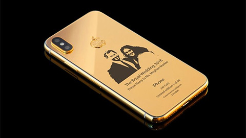 iPhone X phiên bản đám cưới Hoàng gia Anh mạ vàng 24K, giá 4000 USD
