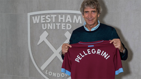 West Ham bổ nhiệm HLV Manuel Pellegrini