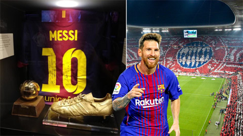 Bảo tàng của Bayern trưng bày áo... Messi