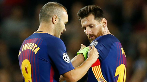 Messi hụt hẫng khi thiếu vắng Iniesta