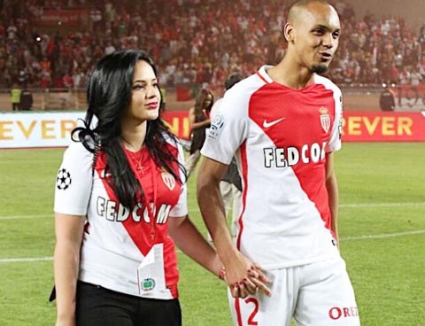 Hai vợ chồng Fabinho từng cùng ăn lương cầu thủ tại Monaco