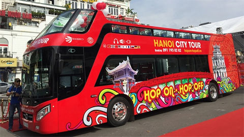 Xe buýt 2 tầng mui trần tại Hà Nội có giá bao nhiêu?