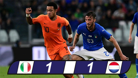 Italia 1-1 Hà Lan: Bất phân thắng bại