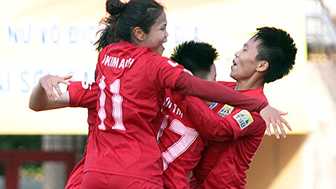 Giải nữ VĐQG - cúp Thái Sơn Bắc 2018: Hà Nội vô địch lượt đi sau trận đại thắng