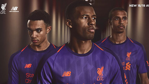 Liverpool công bố áo đấu sân khách... màu tím mùa 2018/19