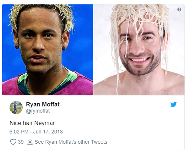 Kiểu đầu mới của Neymar trở thành tâm điểm chế giễu của cộng đồng mạng