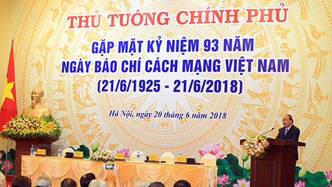 Thủ tướng Nguyễn Xuân Phúc gặp mặt lãnh đạo các cơ quan báo chí