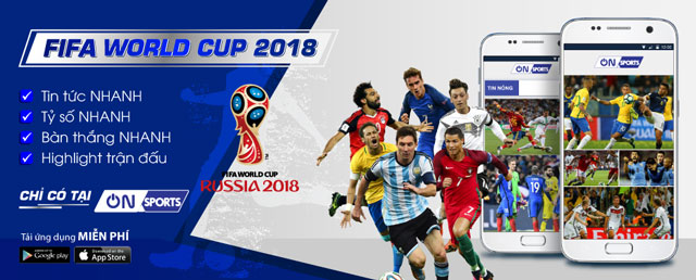 ON Sports là ứng dụng miễn phí cung cấp các thông tin bên lề các trận đấu, chương trình đồng hành chuyên sâu FIFA World CupTM