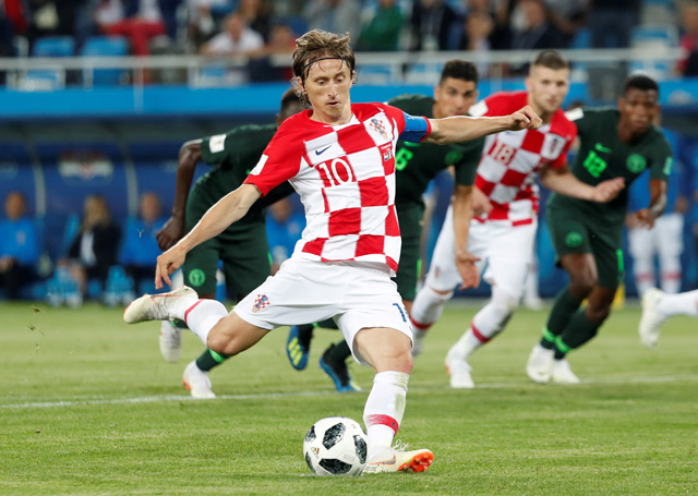 Modric đã ghi bàn cho Croatia trong cả 2 trận tại VCK World Cup 2018