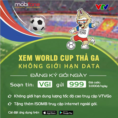 Gói cước VTVGo data của MobiFone được nhiều fan bóng đá yêu thích và đăng ký sử dụng