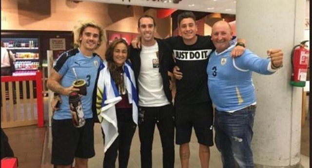 Griezmann có mối quan hệ thân thiết với các tuyển thủ Uruguay