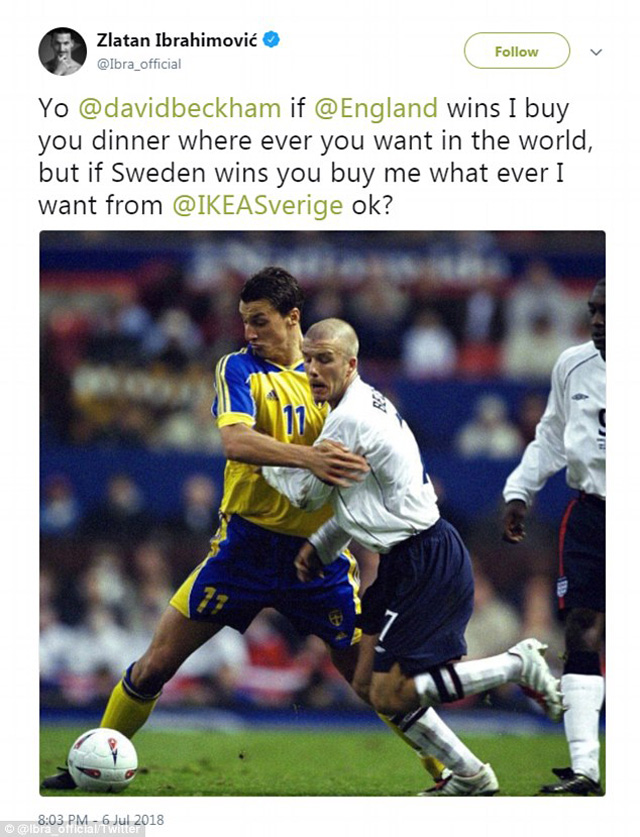 Ibrahimovic thách đố Beckham