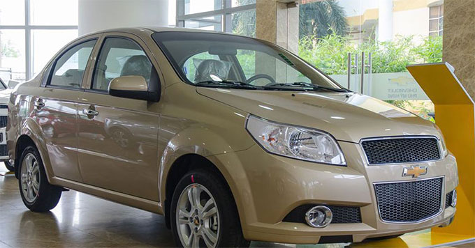 Mẫu sedan hạng B Chevrolet Aveo cũng được giảm đến 60 triệu đồng trong tháng 7