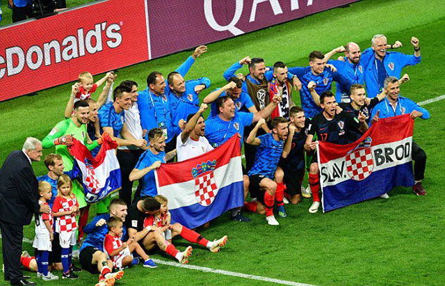 Croatia đã đánh bại Anh sau 120 phút thi đấu