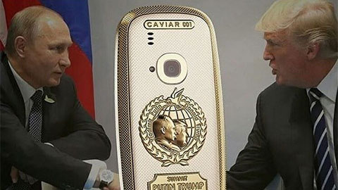 Nokia mạ vàng khắc chân dung lãnh đạo Nga-Mỹ giá hơn 60 triệu đồng