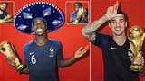 Dàn sao tuyển Pháp tạo dáng bên cúp vàng World Cup