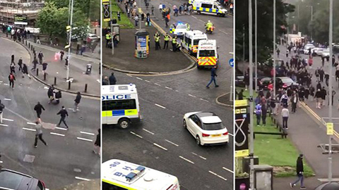 Hai người bị đâm trong vụ bạo loạn ở Glasgow