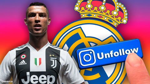 Ronaldo bỏ theo dõi Real trên Instagram
