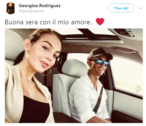 Georgina bắt đầu viết bằng tiếng Italia trên tài khoản Twitter