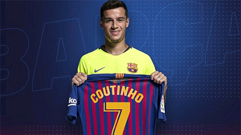 Coutinho đổi sang áo số 7 tại Barca