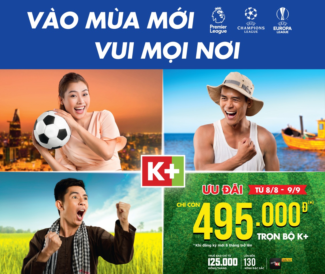 Hiện bộ đầu thu K+ và K+ TV Box đang được giảm giá mạnh hơn 50%, chỉ còn 495.000VND.