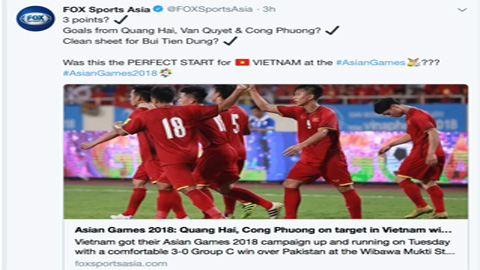 Báo chí nước ngoài: 'Olympic Việt Nam khởi đầu tốt'
