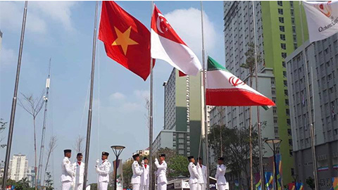 Quốc kỳ Việt Nam đã tung bay ở ASIAD 18