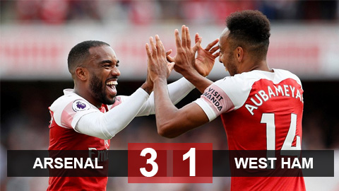 Arsenal 3-1 West Ham: Pháo thủ 'mở tài khoản' may mắn