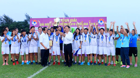 Hà Nội vô địch giải nữ U19 Quốc gia 2018