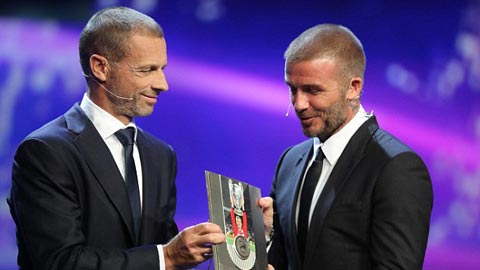 Beckham được vinh danh bằng danh hiệu Chủ tịch UEFA