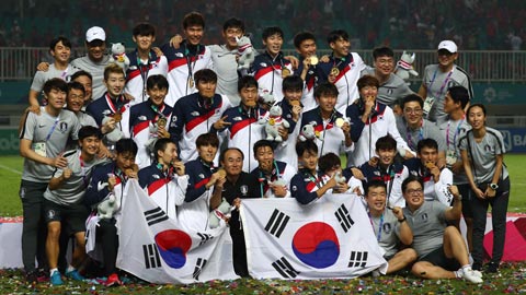 Hàn Quốc lập kỷ lục giành HCV bóng đá nam ASIAD