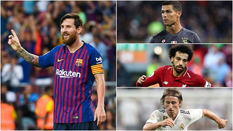 Messi đá thế nào so với Ronaldo, Salah và Modric?