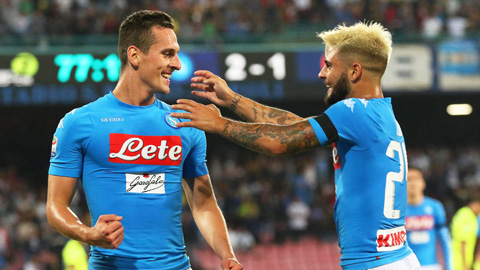 Napoli sống nhờ hơi thở Milik & Insigne