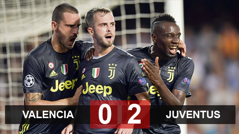 Valencia 0-2 Juventus: Ronaldo bị đuổi, Lão bà vẫn xuất sắc bắn hạ Bầy dơi