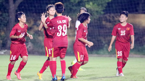 U16 nữ Việt Nam quyết thắng đậm